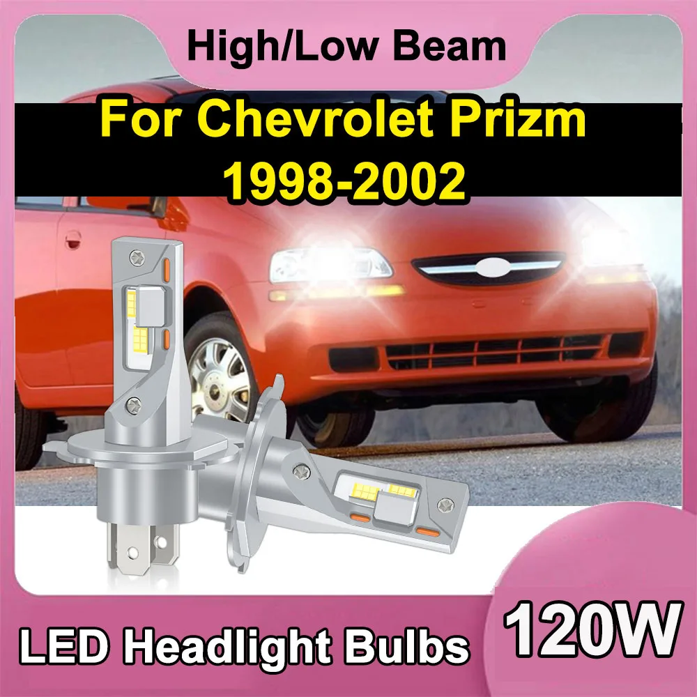 

For Chevrolet Prizm 1998-2002 H4 Hi/Lo Beam LED Headlamp Bulbs 20000LM Auto Light