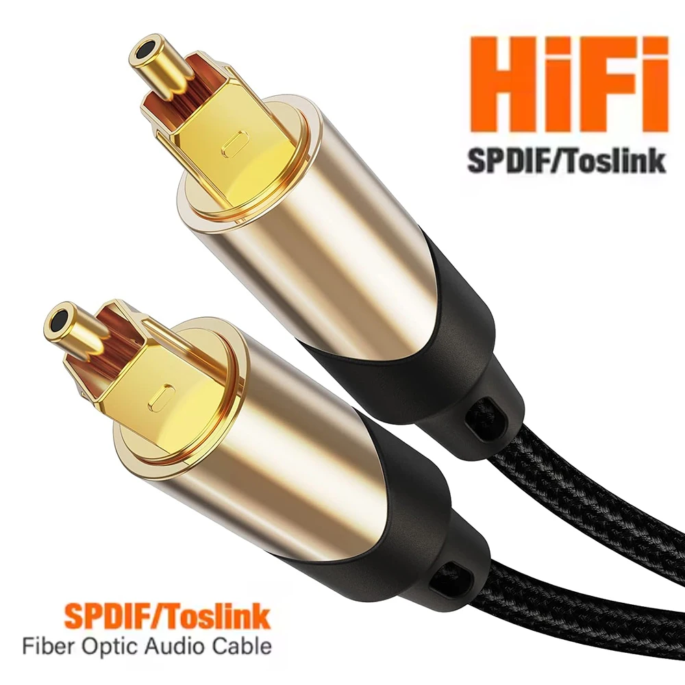 Digitales Optisches Audiokabel 3M 5.1CH HIFI Toslink SPDIF Digitales Koaxial-Audiokabel Geflochten für Verstärker Apple TV PS4