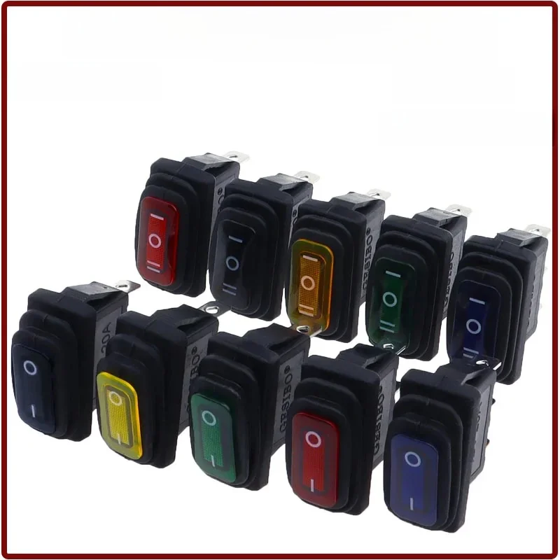 KCD3 interrupteur à bascule étanche marche-arrêt/ON-OFF-ON 3 broches, 2/3 positions, équipement électrique avec alimentation d'éclairage, 15A 250VAC/20A 125VA