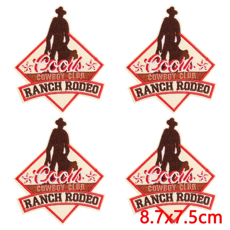 10Pcs/Lot Cowboy Texas Patch Iron On Patches For Clothing Thermoadhesive Patches On Clothes Embroidery Patch For Clothes Badges