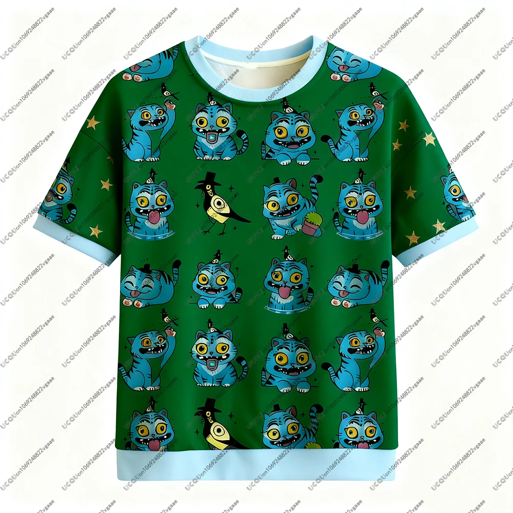 أطفال الرجال Y2k Kpop شيطان الصيادين هدية الفتيات عادية تي شيرت رومي بيجامة ديربي النمر سوسي العقعق بنطلون ملابس رياضية مجموعة تي شيرت