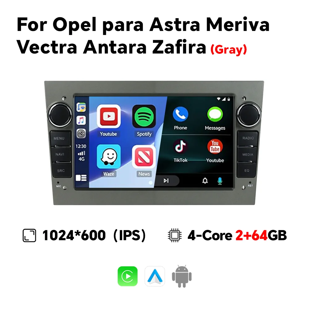 Eunavi 2Din Android Autoradio voor Opel Astra H G J Zafira B Corsa C D Antara Vectra Vivaro GPS RDS DSP 4G CarPlay Autoradio