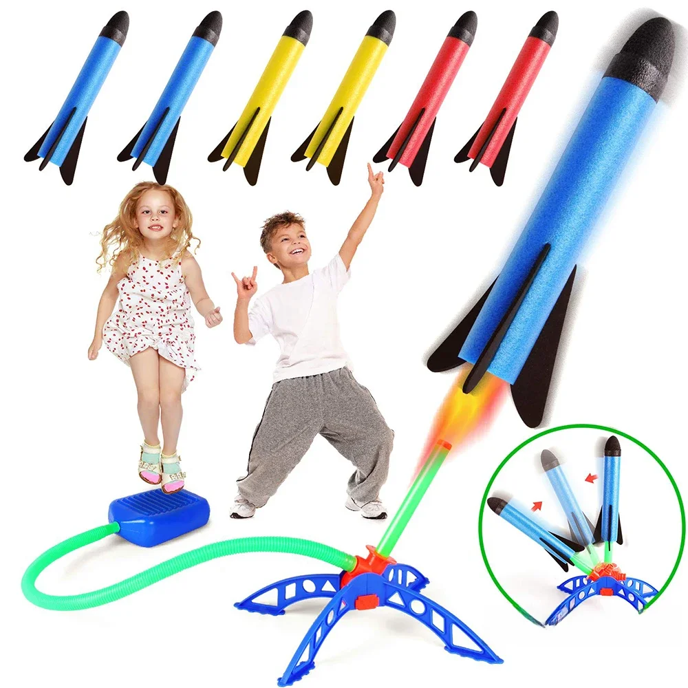 Air Rocket Voetpomp Launcher Outdoor Luchtdrukken Pedaal Stijgende Raket Speelgoed Kinderen Spelpak Springen Sport Spel Kinderen Speelgoed Cadeau - afbeelding 2