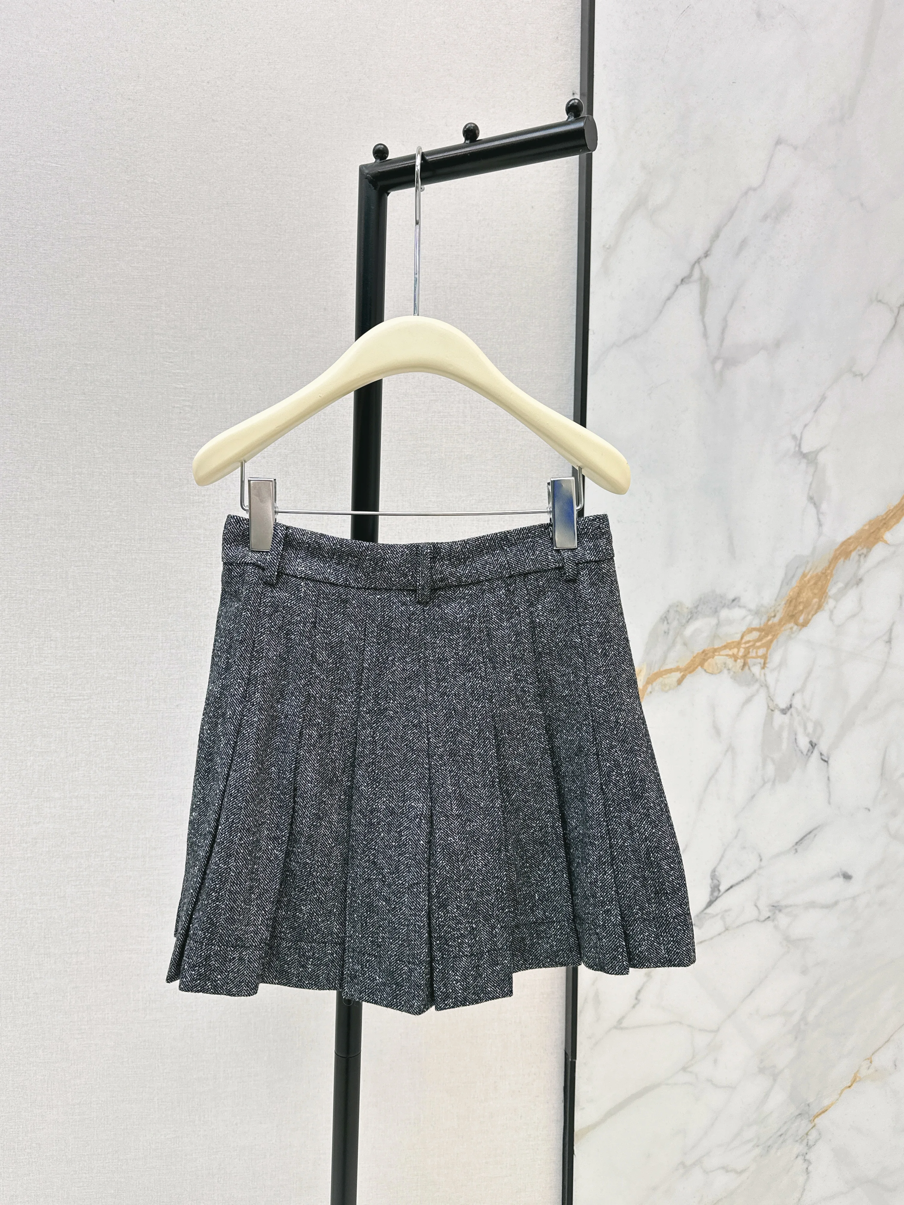 2026 Vintage Work Pockets Low-waist Denim Cargo Letter Zipper Pocket Skirt