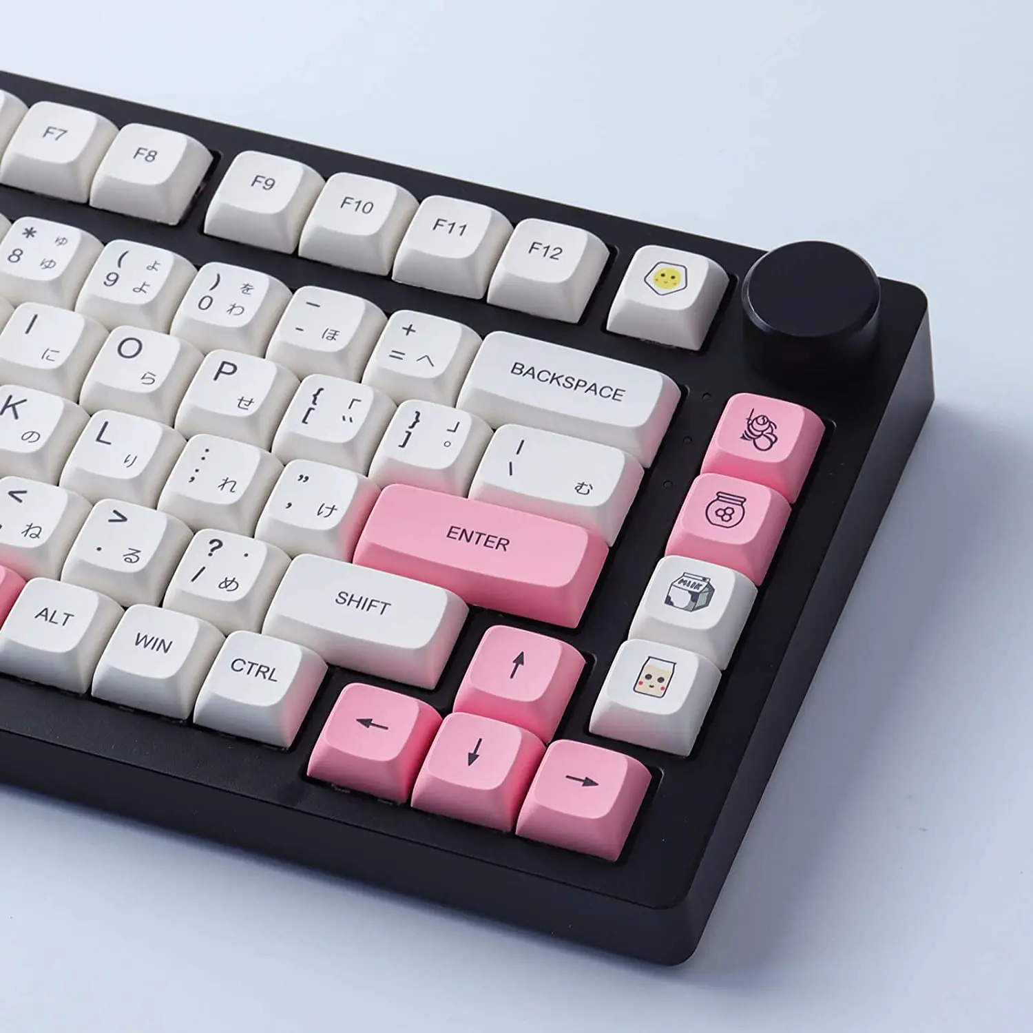 Imagem -04 - Gmk Strawberry Milk Cake Keycaps 137 Chaves Pbt Dye-sublimation Xda Profile Keycaps Japoneses para Teclados Mecânicos