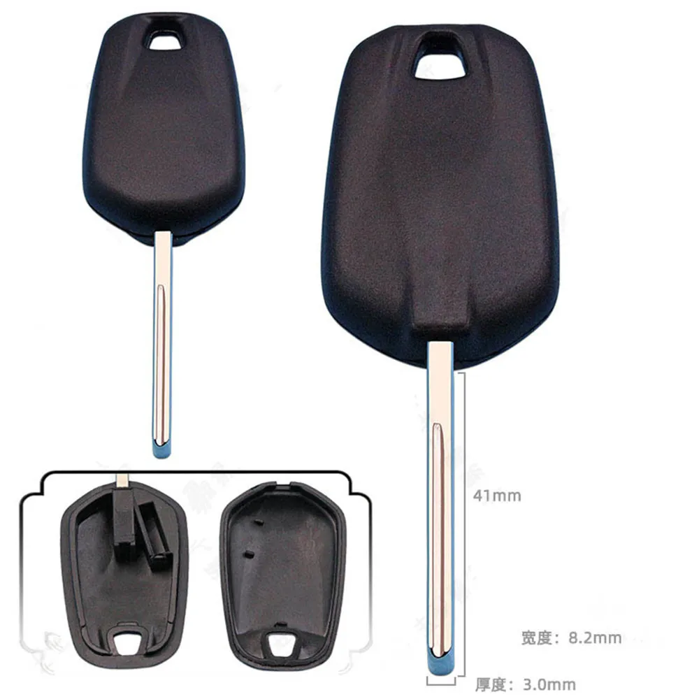 Funda de repuesto para llave de coche, carcasa sin cortar, HU83, sin Chip, para Citroen, Peugeot 508, 10 piezas