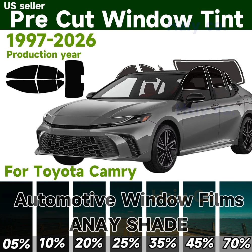 

Precut Window Tint Car for Toyota Camry 1997-2026 Auto Sun Uv Blocking Heat Custom 2Ply Solar Window Protector Privacy Films