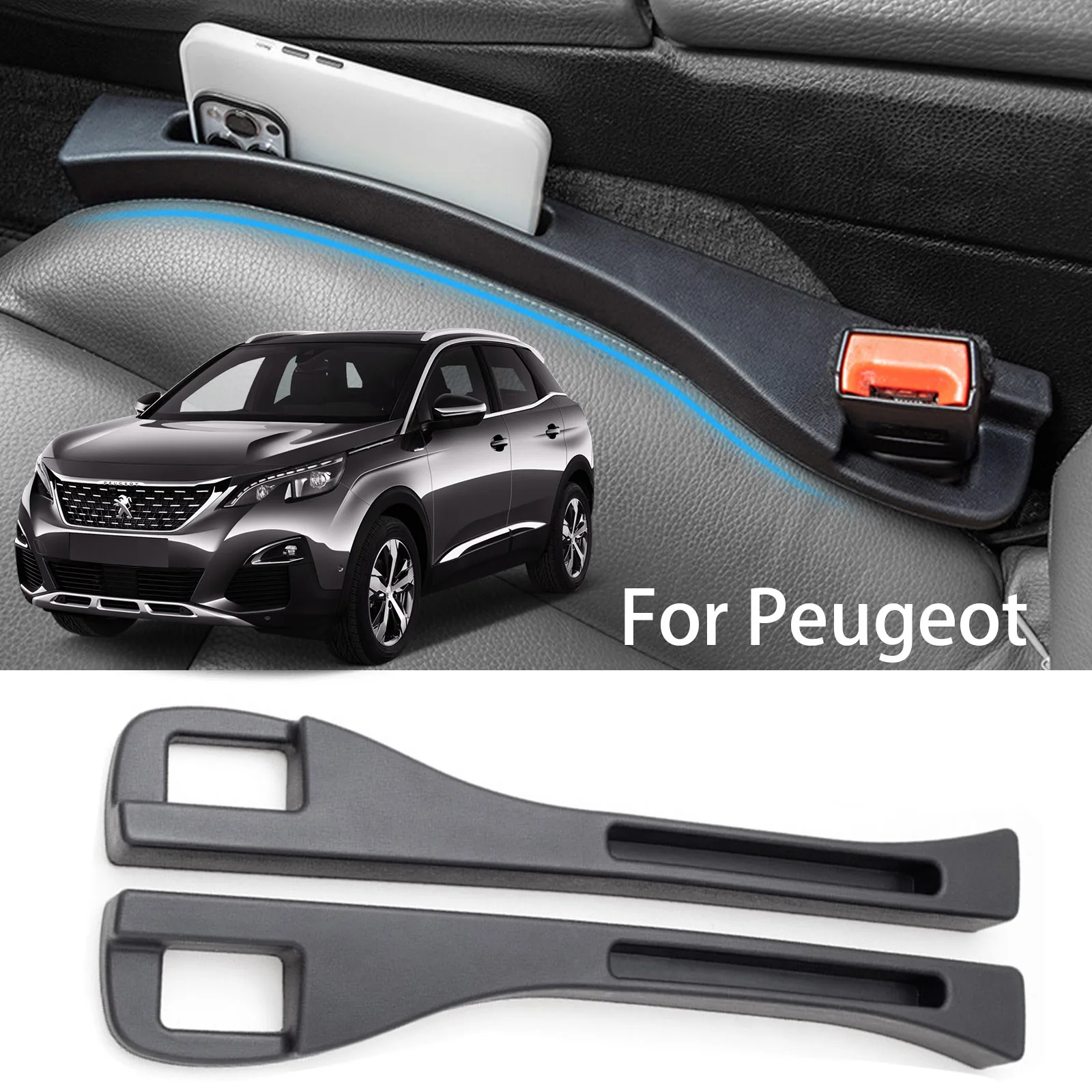 Car Seat Crevice Organizer Storage Seat Gap Filler For Peugeot 2008 3008 5008 6008 2003-2024