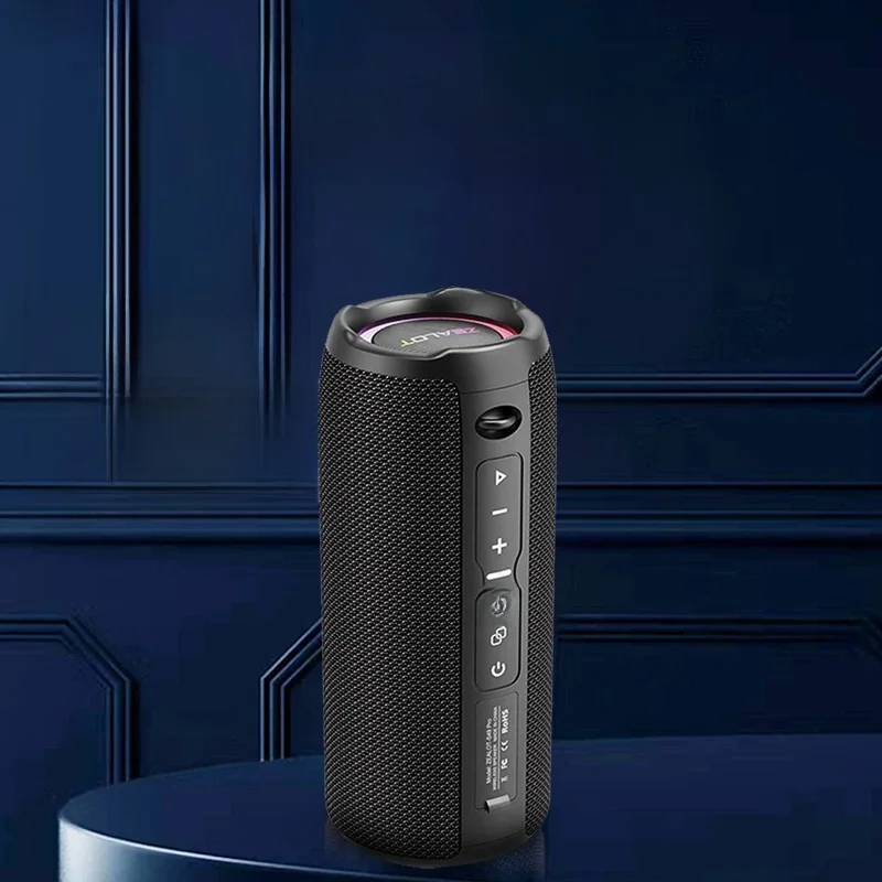 Haut-parleur sans fil Zealot S49 Pro 20W, qualité sonore Hifi sans fil RGB Light, amplification des basses, double appariement, batterie 3000mAh.