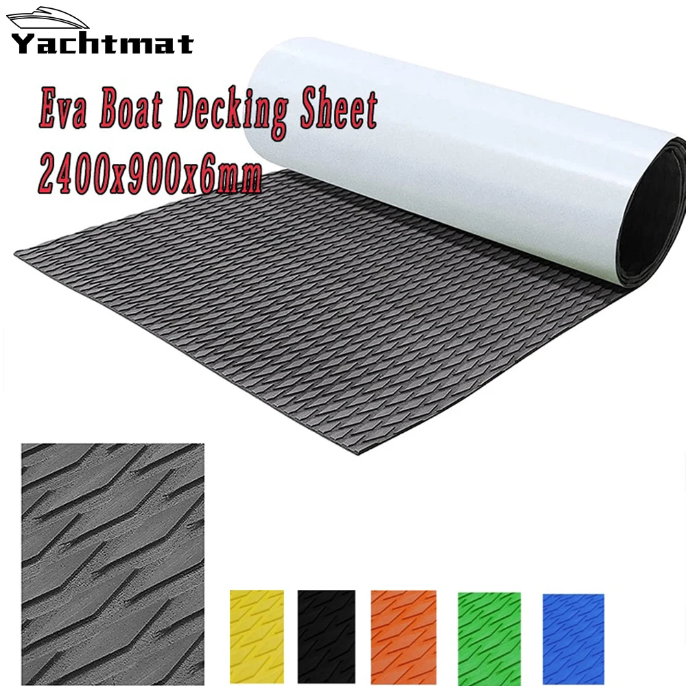 

900*2400mm Faux Teak Boat Deck Sheet EVA Foam Flooring Pads Accessories Marine JET SKI Surfing Traction Mat Surfboard Kayak