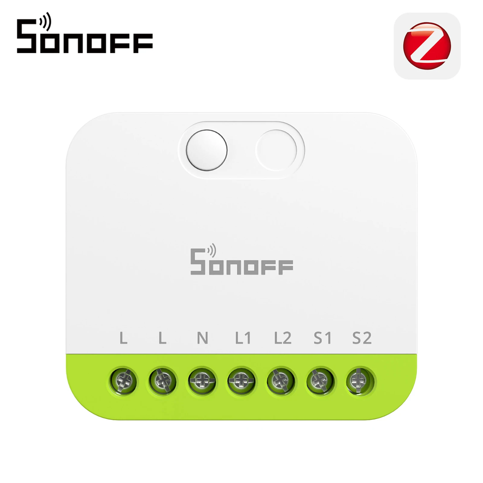SONOFF MINI-ZB2GS Zigbee 2-fach Unterputz Smart Schalter 2-Kanal Steuerung Externer Schalter kompatibel Zigbee Hub erforderlich