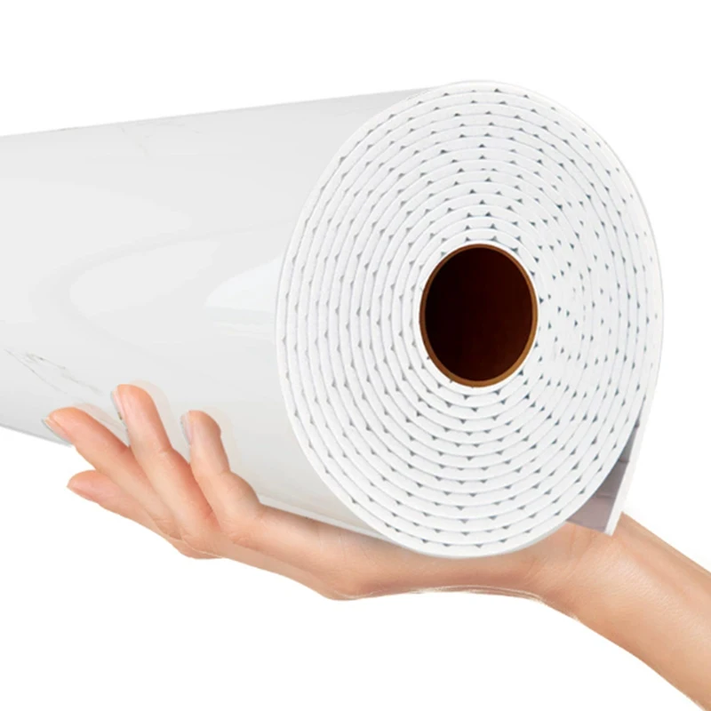1 Roll Marble Thick Foam Wallpaper Waterproof and Antifouling Self-Adhesive Wall Sticker Suitable for Bedroom and Living Room