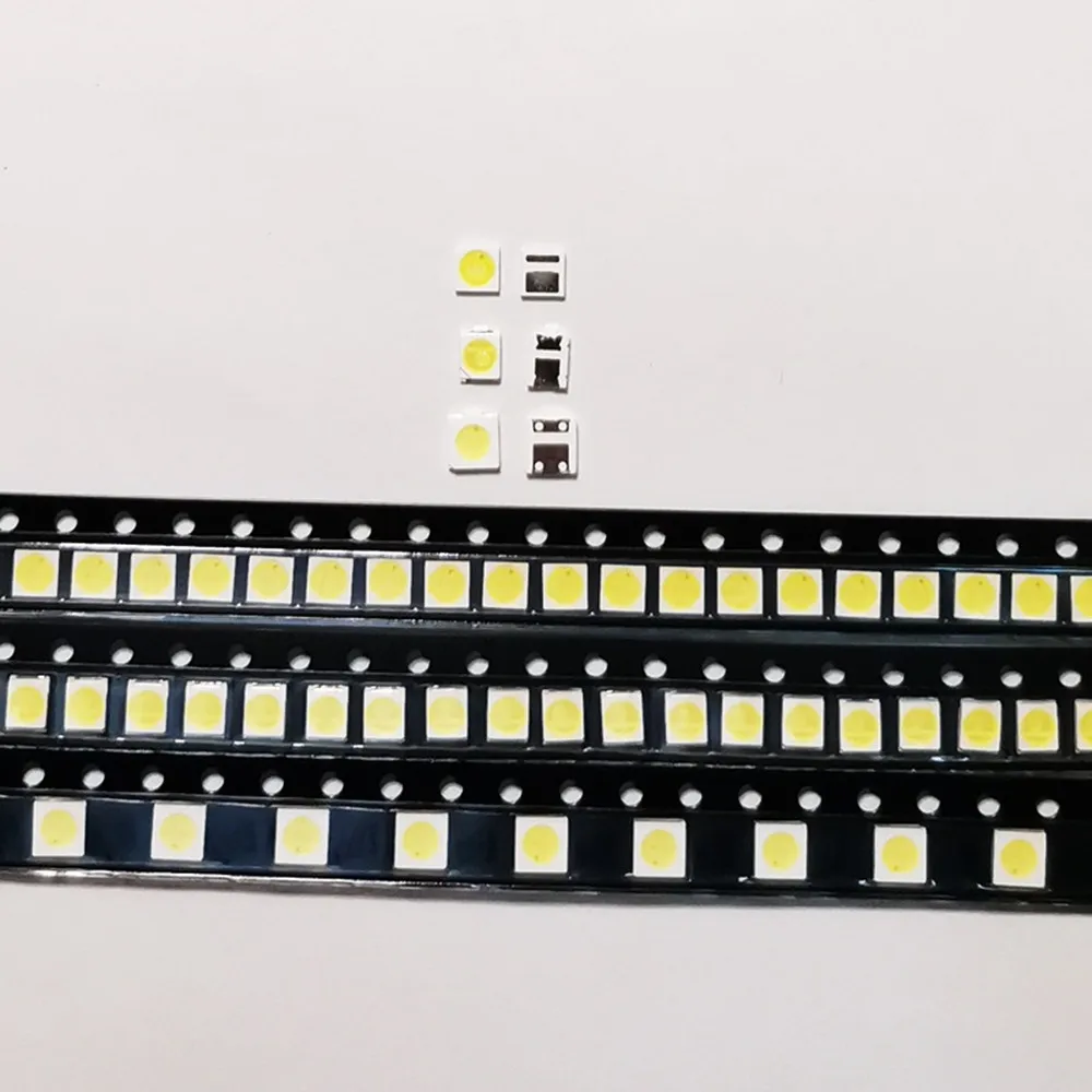 100PCS LED TV Lamp Beads 2835 3030 3535 Repair LED LCD TV Backlight 1W 3V 6V Cold White Light TV Accesories