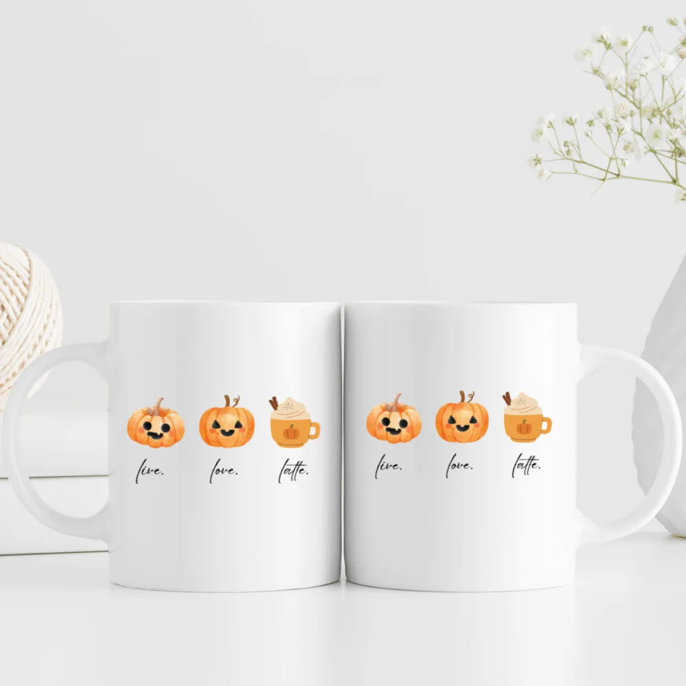 2 pcs 3A grade 11 oz pumpkin cute interesting ceramic coffee mug for room Halloween decoration Birthday Christmas Holiday gift