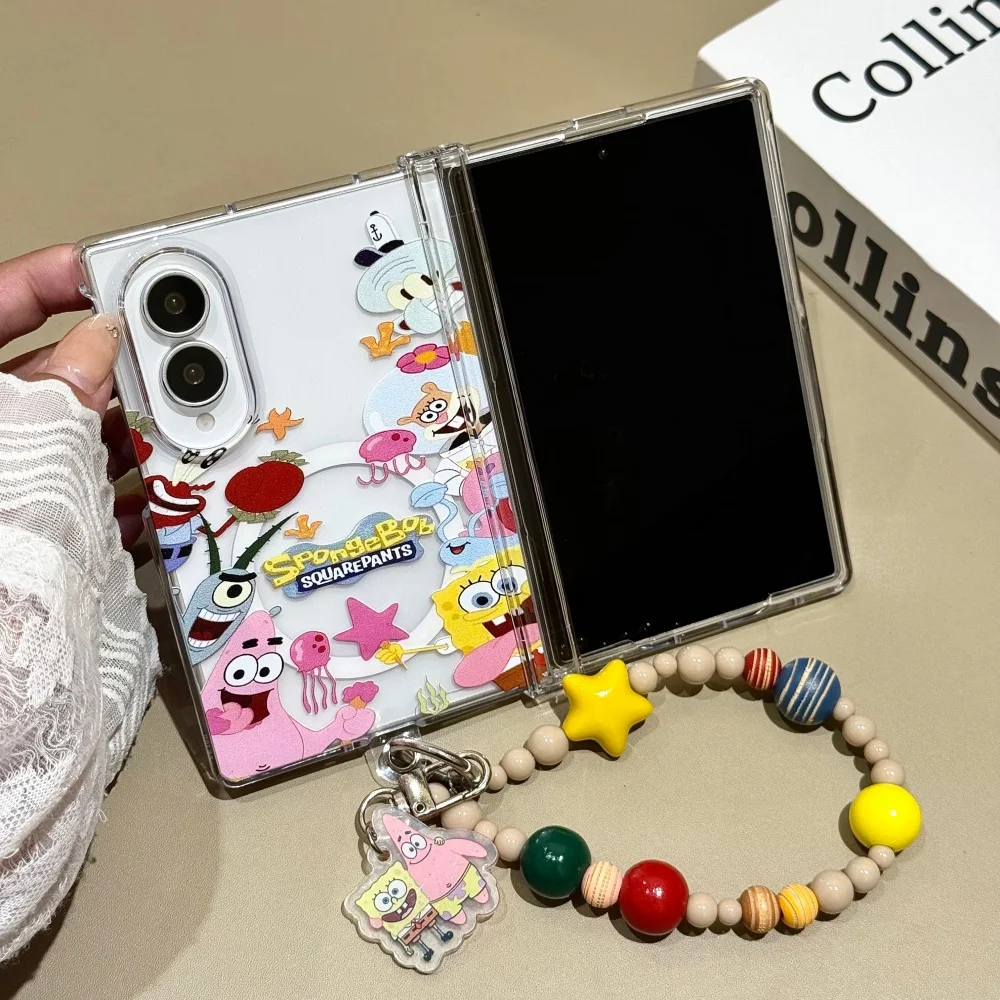 Cute Cartoon Character Magnetic Phone Case for Samsung Galaxy Z Fold 8 Z Fold 8 Ultra Fold 7, Kawaii Shockproof Protection Cover
