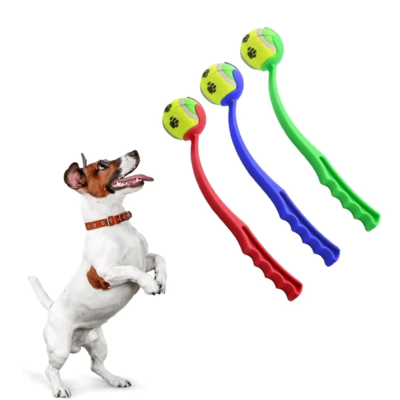 Bâton de lancer pour animaux de compagnie, balle à lancer à la main pour chien, jouets lanceur de Tennis pour animaux de compagnie, activités de plein air, jouets d'entraînement pour chiens,