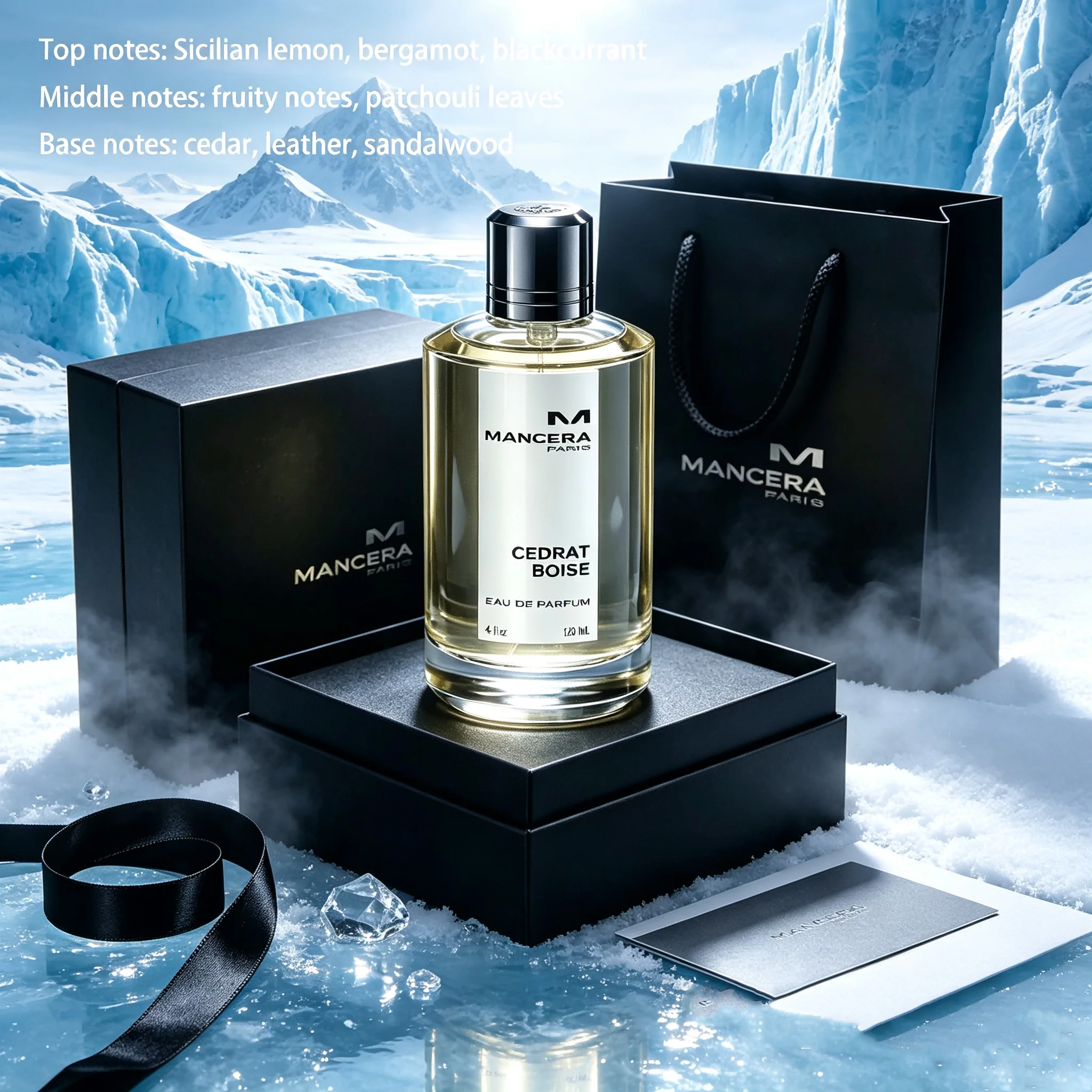 Mancera Intense Cedrat Boise Extrait De Parfum 120ml Unisex Perfume Top Notes Sicilian Lemon Bergamot Blackcurrant Middle Notes Fruits Patchouli Leaf Base Notes Cedar Leather Sandalwood