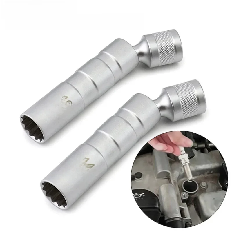 Adapter klucza nasadowego do świec zapłonowych 14mm 16mm Instalacja Wymień zestaw naprawczy Obrotowy moment obrotowy Magnetyczne usuwanie szczeliny Narzędzie samochodowe AUTO — zdjęcie 2