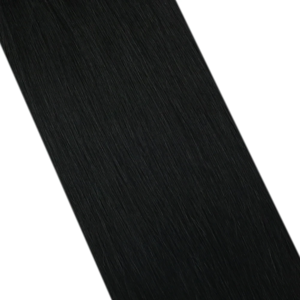 Moresoo Brede Tape in Hair Extensions Lange Inslag Remy Tape in Inslaghaar 50G Een Stuk Nagelriemen Dubbelzijdig klevende Brede PU Inslag