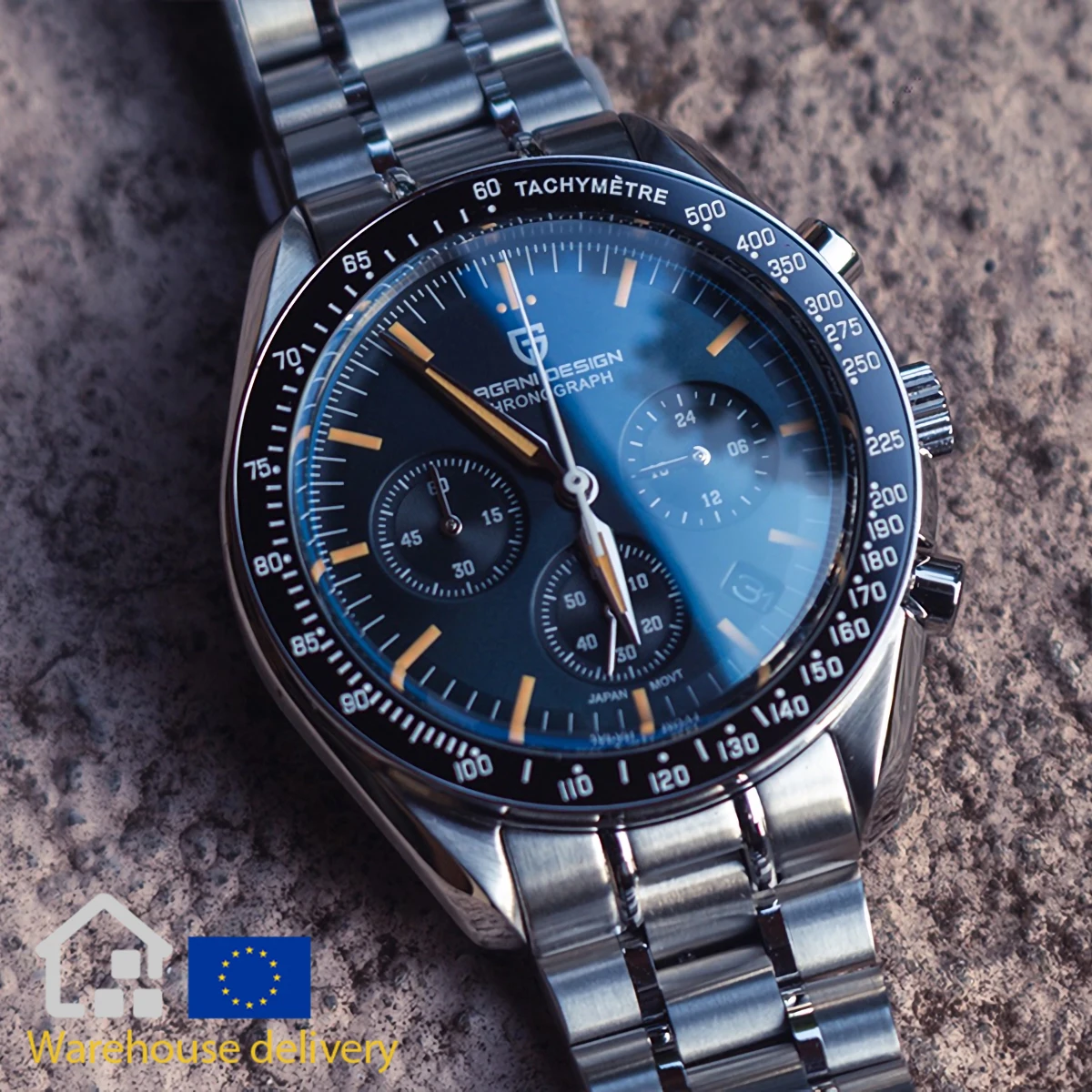 PAGANI DESIGN 2026 Nouvelle montre CK2988 Moon Watches, montre à quartz rétro de luxe haut de gamme pour hommes, verre saphir, chronographe rapide, montre-bracelet pour hommes