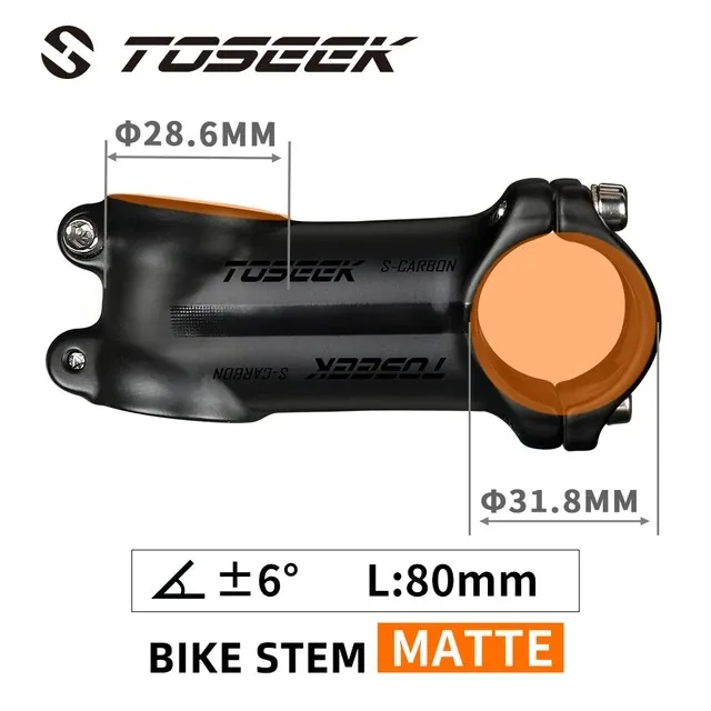 Toseek Leichte Fahrrad Power 6/17 Grad 31,8mm Aluminium Legierung Fahrrad Lenker Vorbau MTB Tisch Fahrrad Festen Tisch Radfahren teile