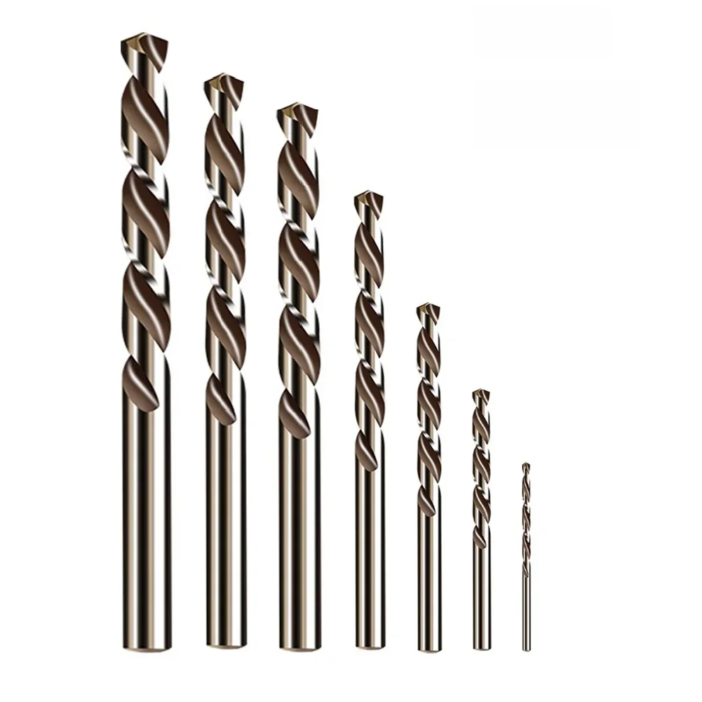 Foret à tarière en Cobalt HSS M35, 5 pièces, 1/1, 5/2/2, 5/3/3, 5/4mm, pointe fendue à 135 degrés pour coupe-trou en métal et bois en acier inoxydable