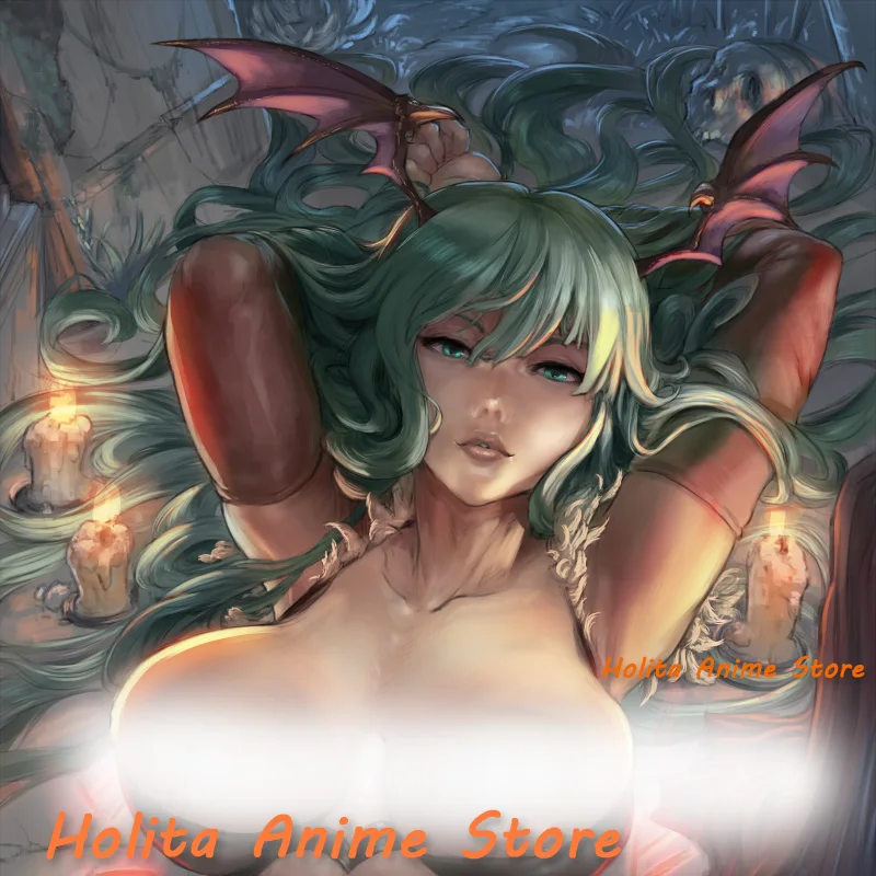 Imagem -02 - Dakimakura Tamanho Vida Travesseiro Corpo Capa Anime Morrigan Aensland Vampiro Dupla Face Impressão