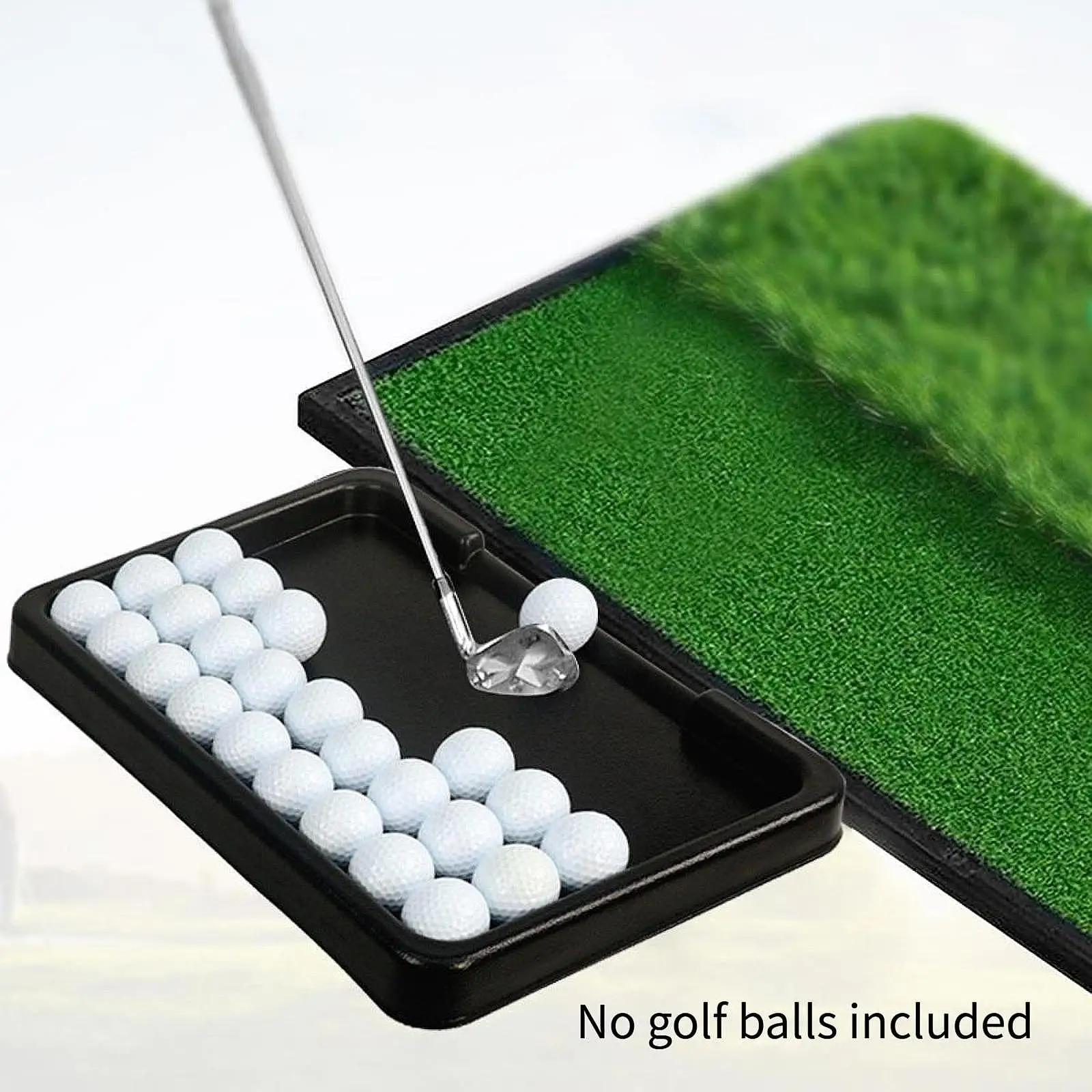 

Golf Ball Tray Golf Ball Holder Box Black 63 Golf Balls Container Storage Golf Accessories Most Hitting Mats Home Training Aid