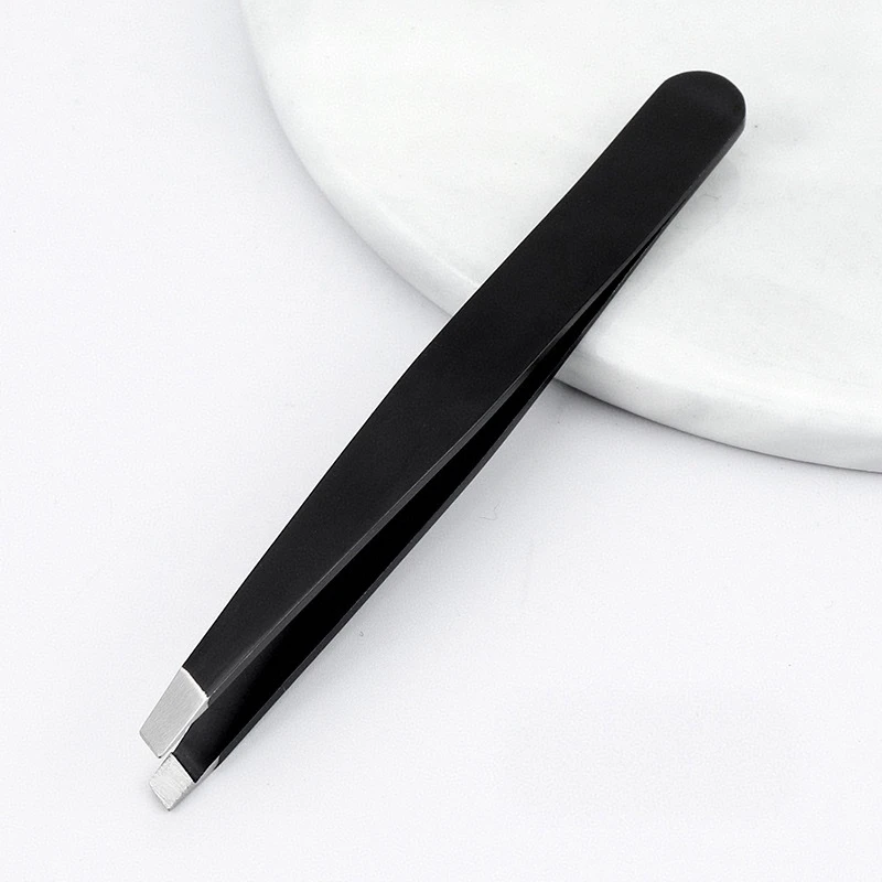 4-Piece Compact Precision Tweezers Set | Mini Makeup Tools for Eyebrow Shaping & Eyelash Application