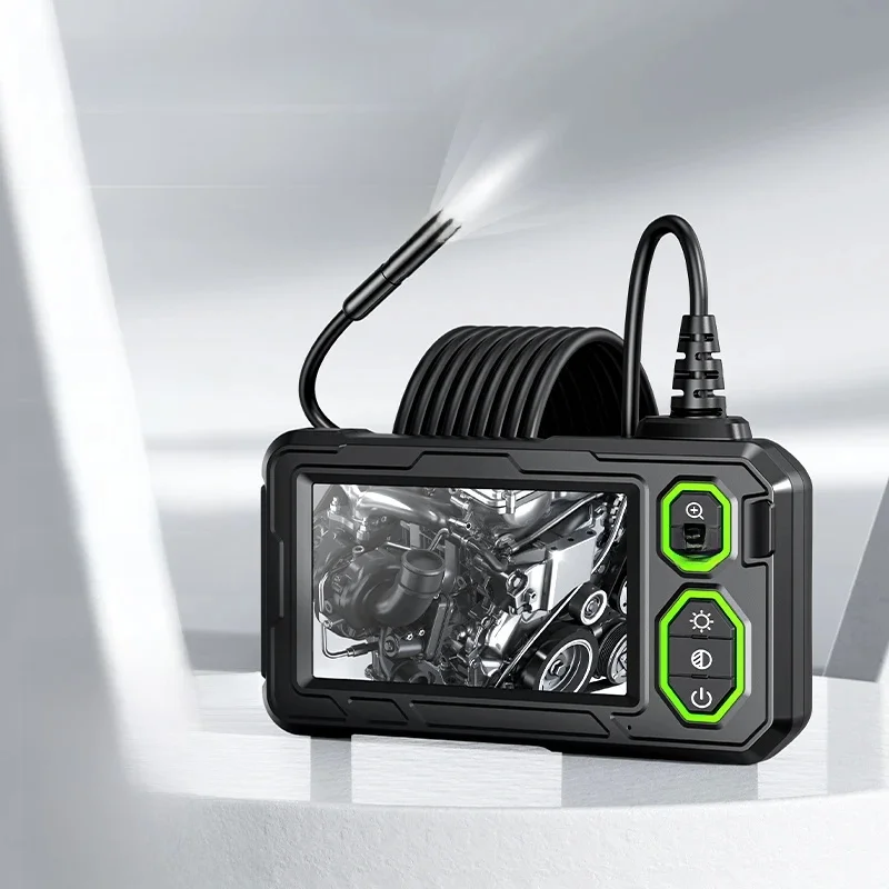 Industrial Endoscope Camera 4.3 inch Pipe Inspection Camera for Car Repair IP67 Waterproof Borescope with 8 Adjustable LED Light