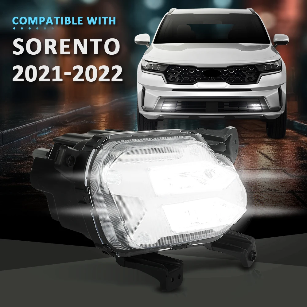 

Для Kia Sorento 2021 2022 левые передние светодиодные дневные ходовые огни противотуманные фары с лампочкой