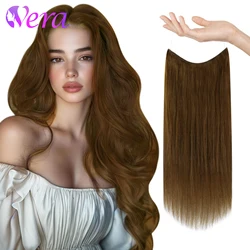 Brown Wire Hair Extensions Real Human Hair Chocolate Brown Wire Extensions Natural Hair Brown Fish Line Hair Extensions Clip Ins