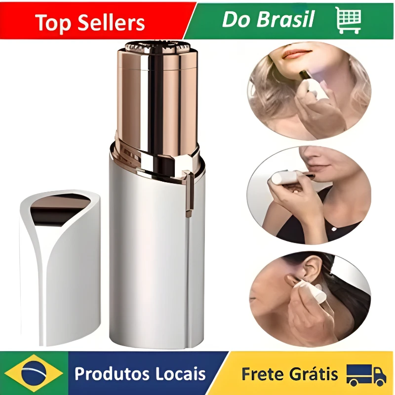 Depilador Batom Portátil Facial Buço Rosto Aparador Pelos USB