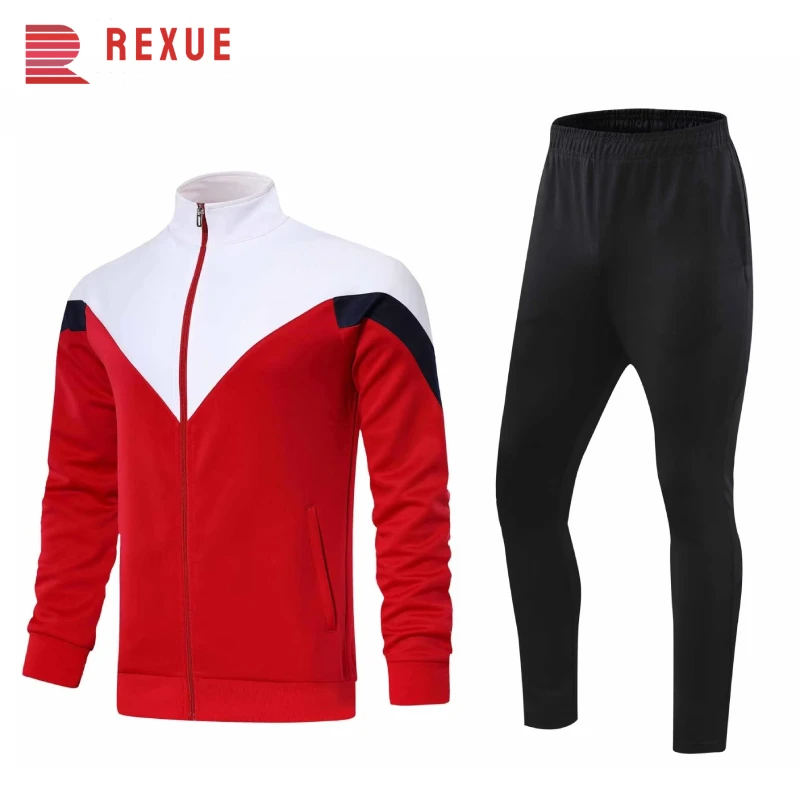 

Football Jackets Sets Running Men Soccer Running Tracksuit 2023 Winter Spring Coat Pants Survetement Jogging Training Set 2 Pcs