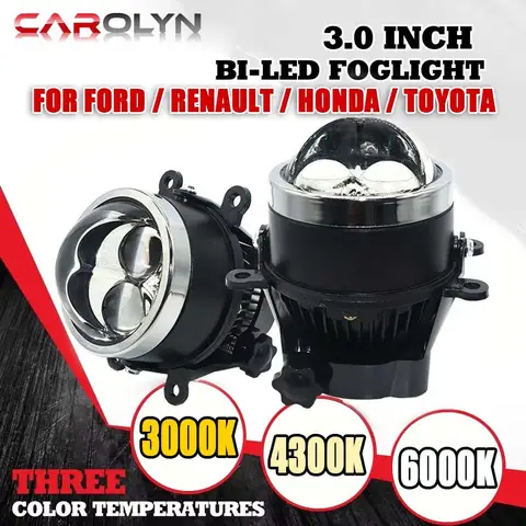 carolyn Universal 3-inch dual laser lens fog lamp dual LED fog lamp Hb3 9005H8 H9 LED projector dual lens H11 LED headlight bulb