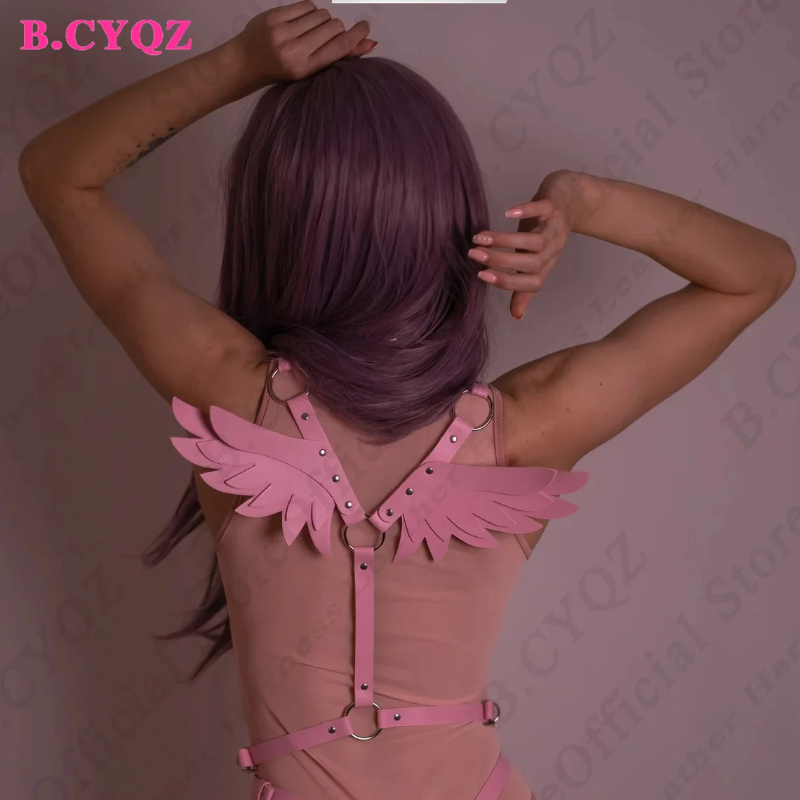 Sexy Full Body Harness Women BDSM Goth Bra Bondage Angel Wings Suspenders Garter Thigh Erotic Lingerie Belt Festival Clothing