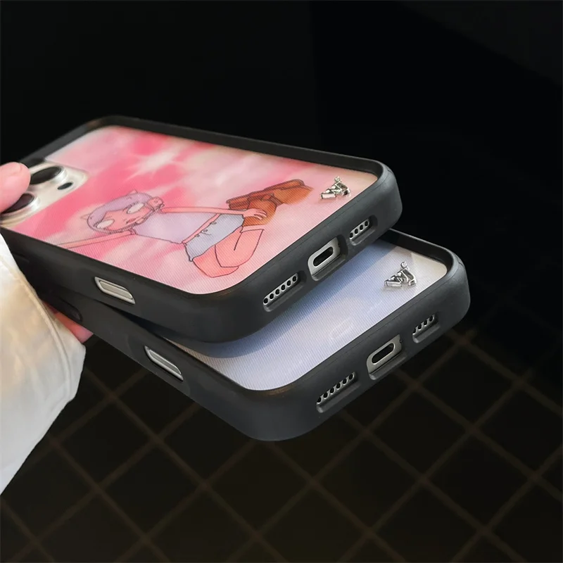 Fashion New Wildflower 3D Cartoon Phone Case for iPhone 17 Pro 15 14 Plus 12 15 14 13 16 Pro Max WF Girl Angel Cover Funda 2025