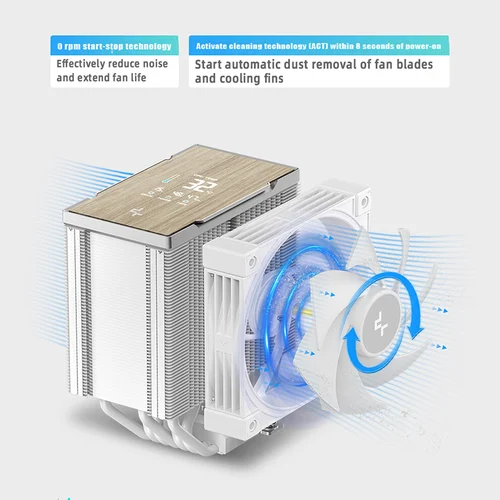 Imagen 2 del producto Enfriador de CPU Deepcool AK7000 con pantalla de control de temperatura, 7 tubos de calor, enfriador de aire para CPU, compatible con Intel LGA1851, 1700, 1200, 115X, AMD AM5, AM4