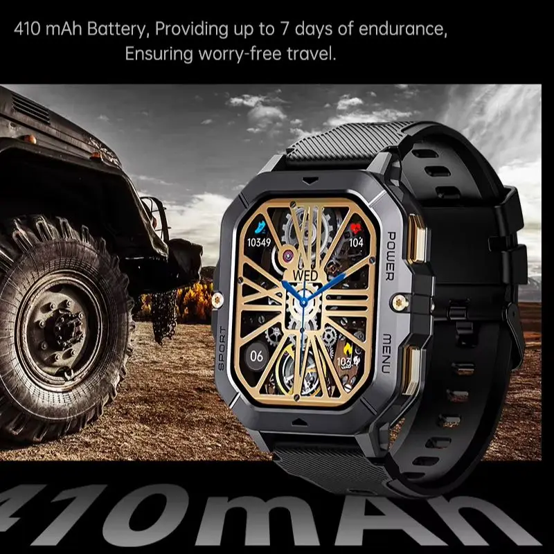 

Leadoys Smart Watch for Android 2.02 inch Screen AI assistant Bluetooth Calling Blood Oxygen Pressure Monitoring Fitness Tracker