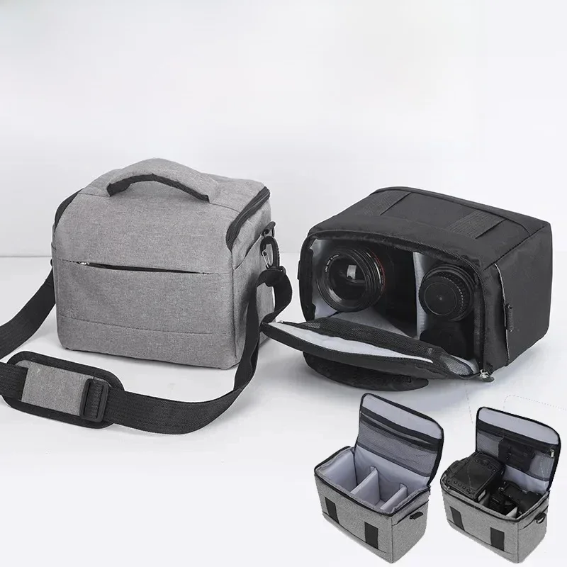 Torba na lustrzankę Torebki Nylonowa torba na ramię Futerał na aparat Przenośny fotograf do Sony Nikon Canon Panasonic Sprzęt Torba na ramię — zdjęcie 2
