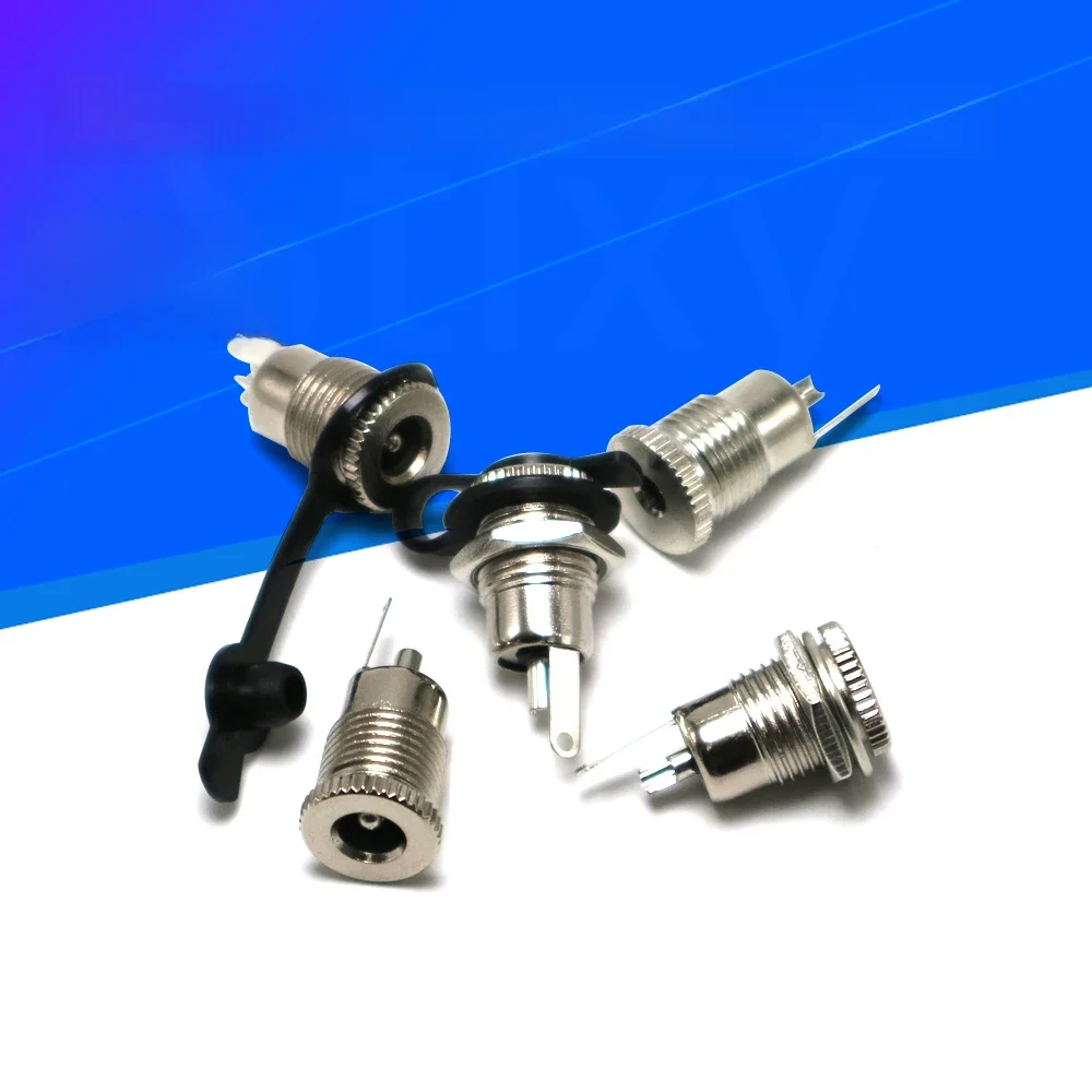 2szt DC-099 5.5mm x 2.1mm 2.5mm 1.3 DC Power Jack Socket DC099 Female Panel Mount Connector Metal 5.5*2.1 5.5*2.5 — zdjęcie 2