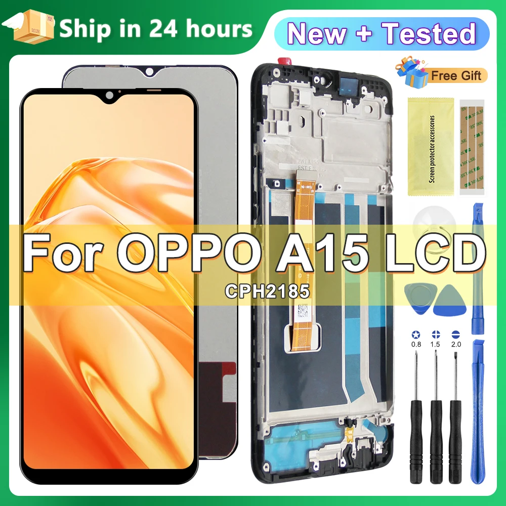 Display For Oppo A15S CPH2179 Screen Replacement, for Oppo A15 CPH2185 Lcd Display Touch Screen Digitizer Assembly