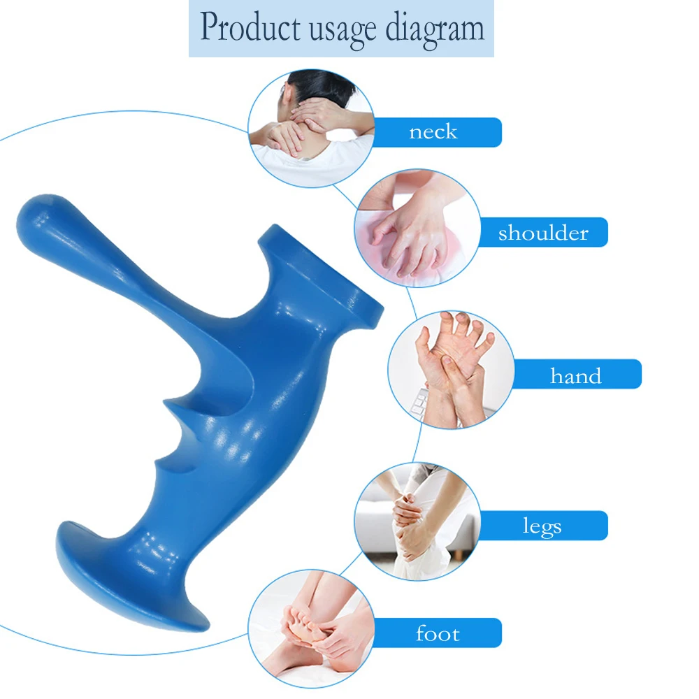 T-shaped Massager Thumb Finger Pressure Press Trigger Point Deep Tissue Relieve Fatigue Massage Manual Tools Full Body Relaxed