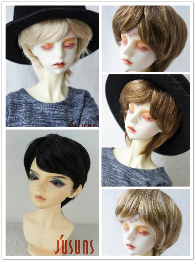 JD192 1/4 1/3 Fashion Short BJD Synthetic Mohair Wigs MSD SD Blyth Doll Wig Fashion 7-8inch 8-9inch 9-10inch Doll Hair