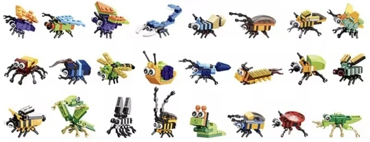 24 Days Christmas Advent Calendar Box Animal Insects DIY Bricks Model Countdown Calendar New Year 2026 Xmas Gift photo review