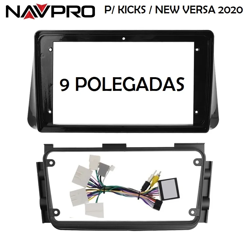 For NISSAN KICKS NEW VERSA 19 A 23 9 INCH Frame and Connecting Cables for Multimedia Center Installation 9 