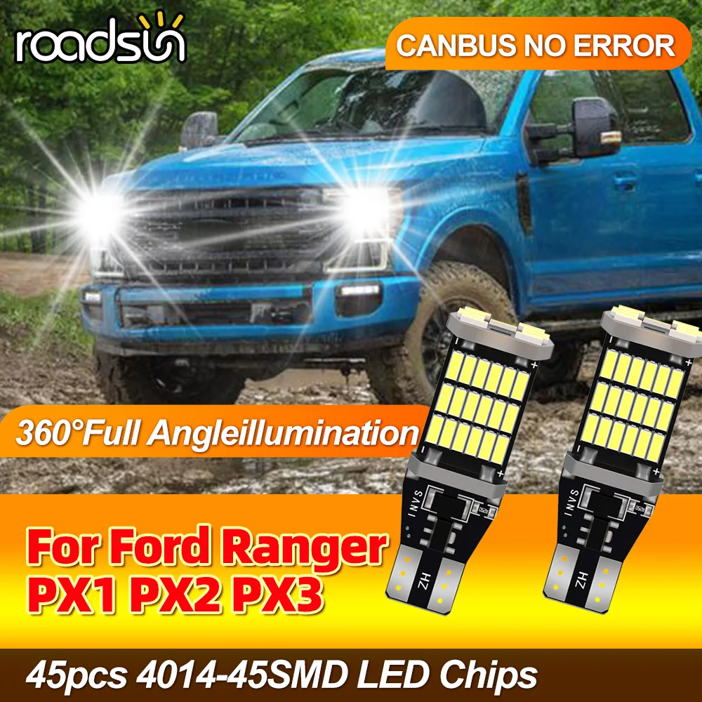 

2PCS T15/W16W Reverse Light Flashing LED Backup Lamp Ampoule Canbus Eror Free For Ford Ranger PX1 PX2 PX3