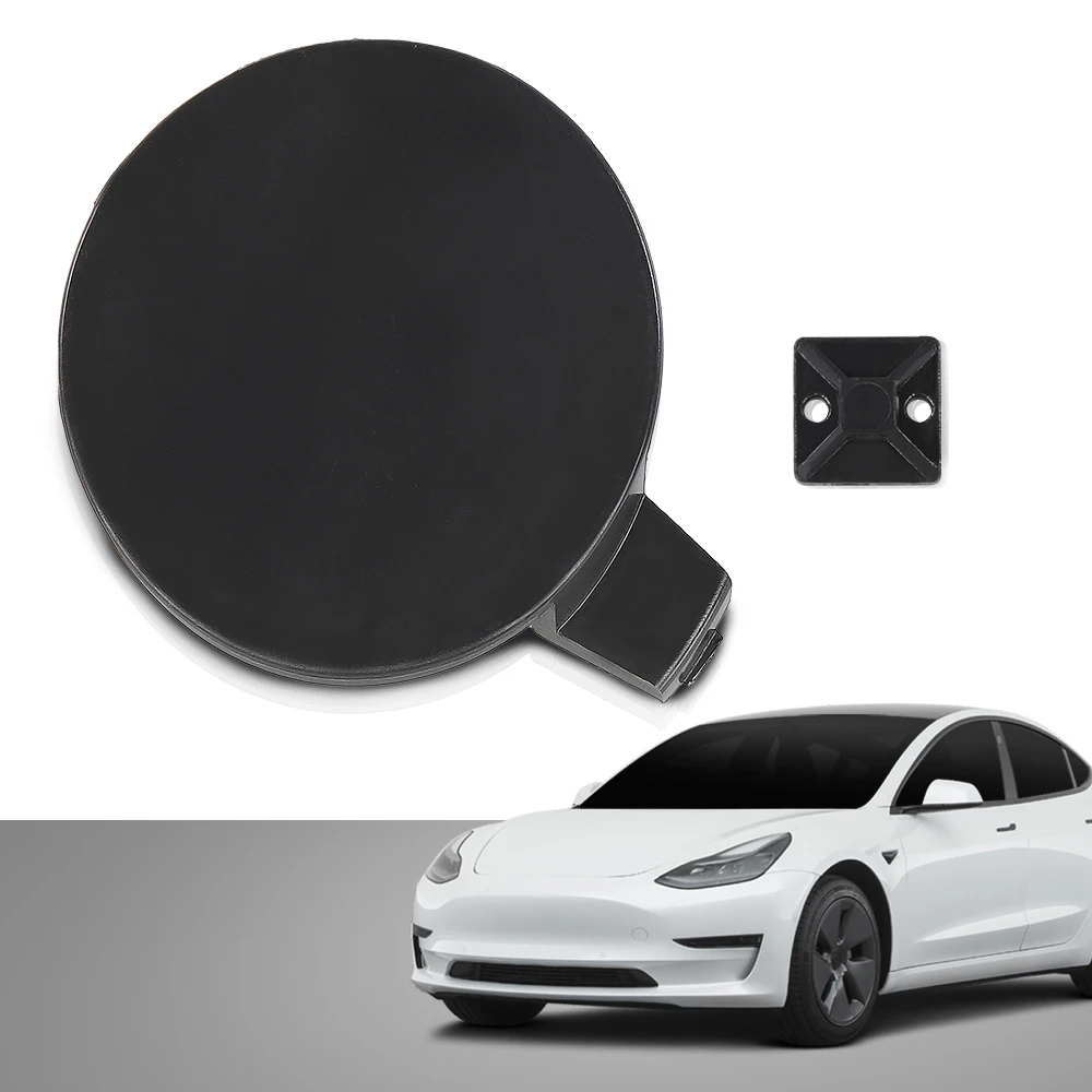 

Car Front Bumper Tow Hook Cover Cap Fit for 2017-2023 Tesla Model 3 1084173-00-E Durable Plastic Black 146070100B Strong Sturdy