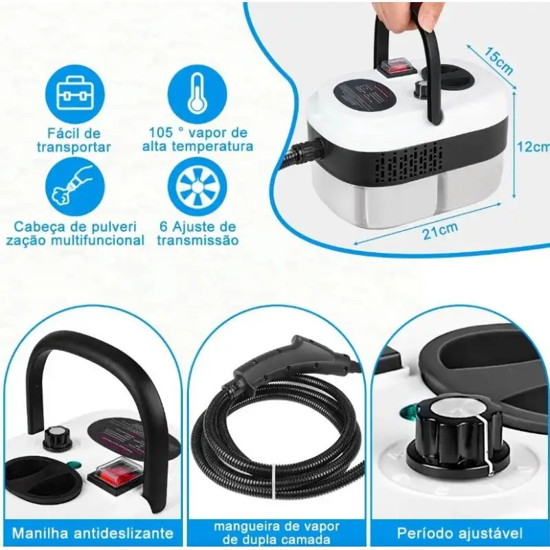 Ручной пароочиститель 2500 Вт, высокотемпературная пароочистка для кондиционера, кухонная стерилизация, дезинфектор, вилка европейского стандарта