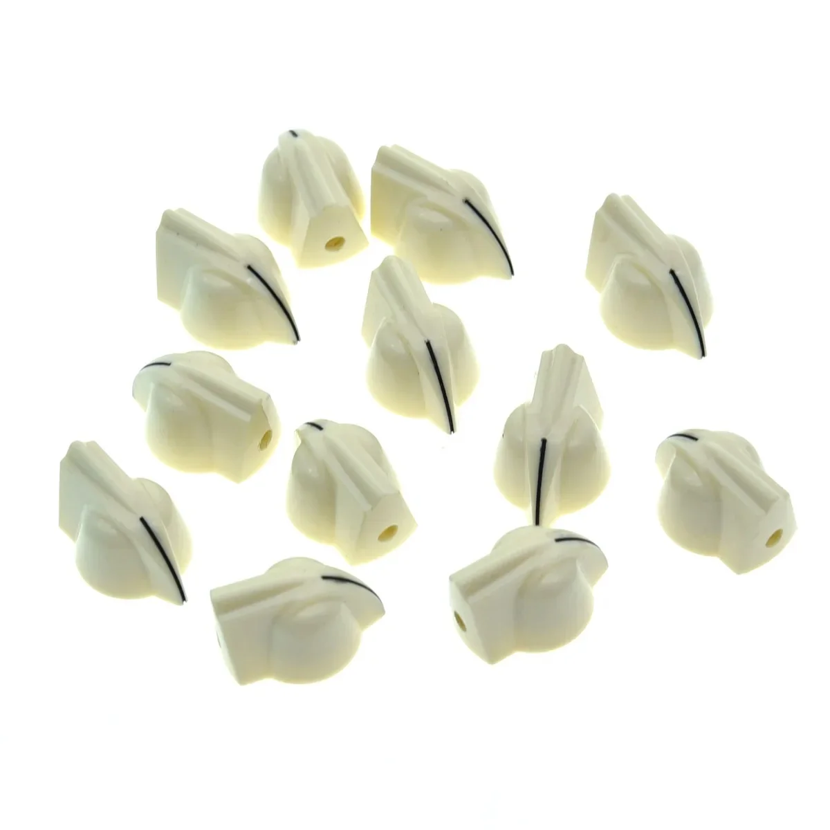 Dopro 12-Pack 1/4 "Universele Vintage Verhoogde Mini Kip Hoofd Knoppen Bass Potentiometer Knoppen Effect Pedaal Knoppen met Stelschroef - afbeelding 2